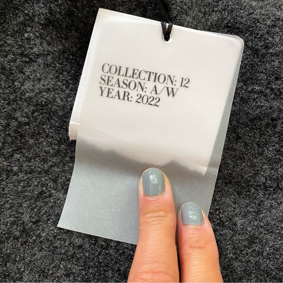 🩶 ZARA GREY WOOL STRAPLESS FITTED RUCHED MIDI DRESS! - Picture 15 of 16